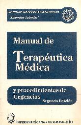 Manual de terapeutica medica y procedimientos de urgencia