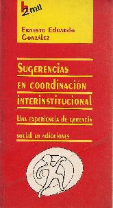 Sugerencia en coordinacion Interinstitucional