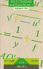 Selectividad, matematicas I. Pruebas 1992