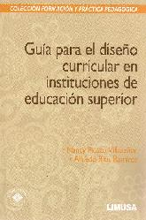 Gua para el diseo curricular en instituciones de educacin superior