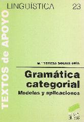 Gramatica categorial, modelos y aplicaciones