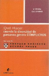 Que hacer cuando la diversidad de personas genera Conflictos