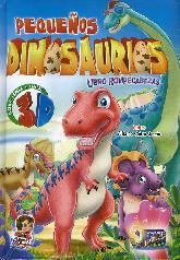 Pequeos dinosaurios con rompecabezas y anteojos de 3D