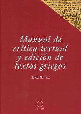 Manual de crtica textual y edicin de textos griegos