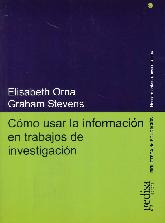 Como usar la informacion en trabajos de investigacion