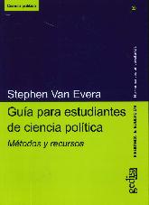 Guia para estudiantes de ciencias politicas, metodos y recursos