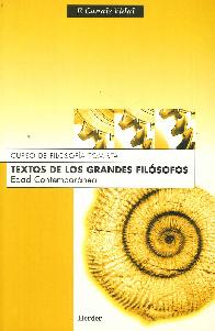 Curso de filosofia Tomista Textos de los grandes filosofos Edad Contemporanea