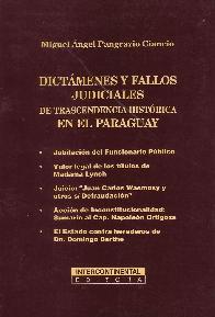 Dictmenes y fallos Judiciales de trascendencia histrica en el Paraguay