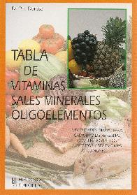 Tabla de vitaminas sales minerales oligoelementos