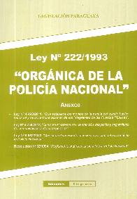 Orgnica de la Polica Nacional Ley N 222/1993
