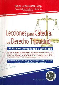 Lecciones para Cátedra de Derecho Tributario