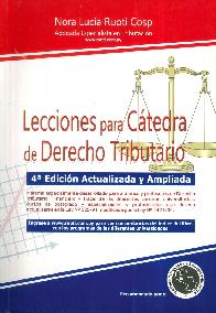 Lecciones para Ctedra de Derecho Tributario