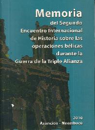 Memoria del segundo encuentro internacional de historia sobre las operaciones blicas durante la