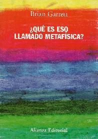 Que es eso llamado metafsica?