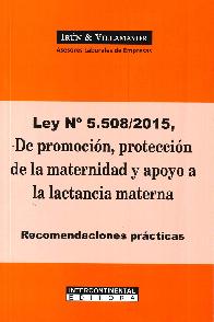 Ley 5508/2015 De promocin, proteccin de la maternidad y apoyo a la lactancia materna