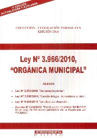 Organica Municipal Ley N 3966/2010