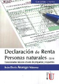 Declaracin de renta personas naturales- 2016