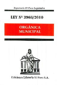 Ley 3966/2010 Orgnica Municipal