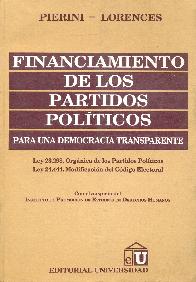 Financiamiento de los partidos polticos : para una democracia transparente