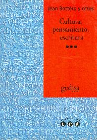 Cultura, pensamiento, escritura