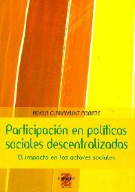 Participacion en politicas sociales descentralizadas