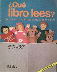 Que libro lees?