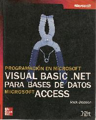 Visual basic .NET para bases de datos Access