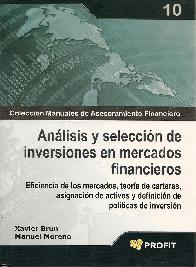 Analisis y seleccion de inversiones en mercados financieros