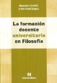 La formacin docente universitaria en filosofa