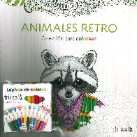 Animales Retro. Coleccin para colorear con lpices de colores