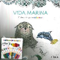 Vida Marina. Coleccin para colorear con lpices de colores