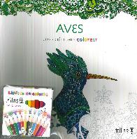 Aves. Coleccin para colorear con lpices de colores