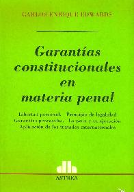 Garantias constitucionales en materia penal