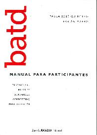 BATD Manual para participantes. Tratamiento breve de activacin conductual para depresin