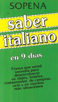 Saber Italiano en 9  das