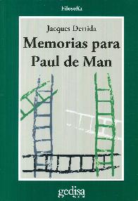 Memorias para Paul de Man