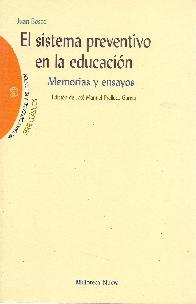 El sistema preventivo en la educacion