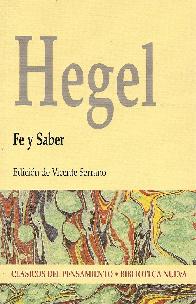 Fe y saber  Hegel