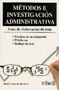 Mtodos e Investigacin Administrativa