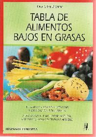 Tabla de alimentos bajos en grasas