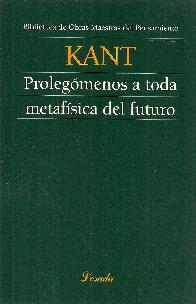 Prolegmenos a toda metafsica del futuro