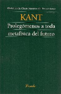 Prolegmenos a toda metafsica del futuro