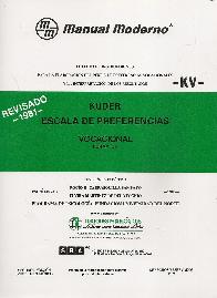 KUDER KV Escala de preferencia vocacional