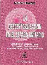 La descentralizacion en el Estado unitario