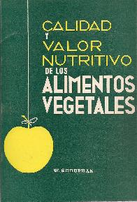 Calidad y Valor nutritivo de los alimentos vegetales