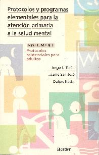 Protocolos y programas elementales para la atencin primaria a la salud mental