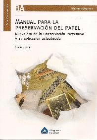 Manual para la preservacin del papel
