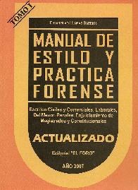 Manual de estilo y practica forense  Tomo 1