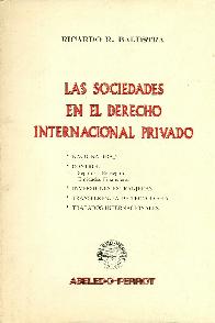 Las sociedades en el derecho internacional privado