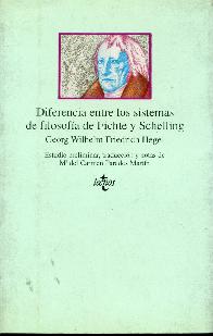 Diferencia entre los sistemas de filosofa de Fichte y Schelling